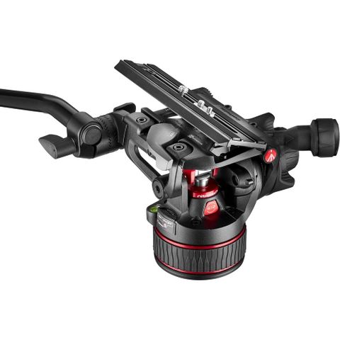  Bộ chân máy Manfrotto Nitrotech 612 Fluid Video Head and Carbon Fiber Twin Leg Tripod with Middle Spreader 