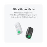 Bộ Micro không dây Hollyland Lark A1 Combo (USB-C RX, Lightning RX, hộp sạc) màu Ivory White