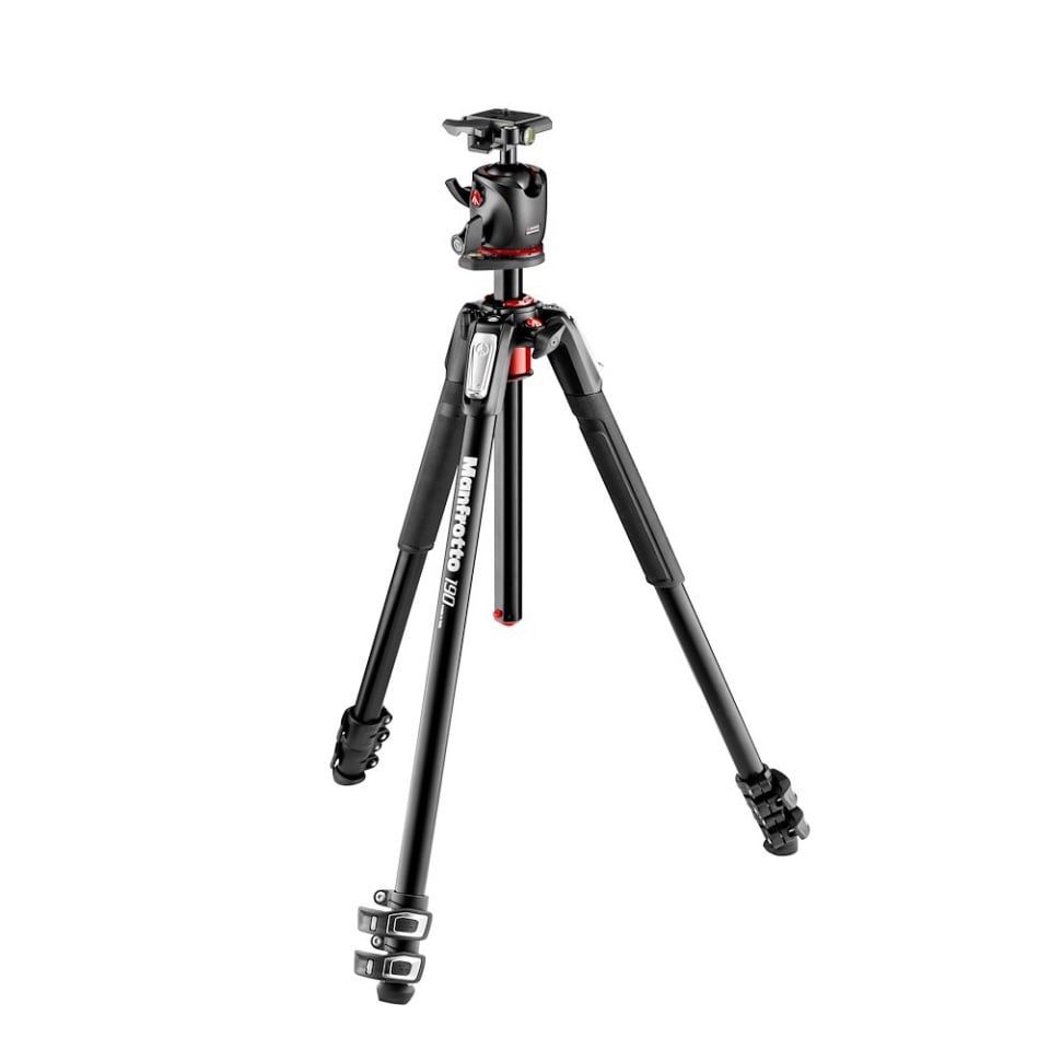  Bộ chân máy ảnh Manfrotto 190 Aluminium 3-Sections Tripod & Xpro-Bhq2 Head Black 