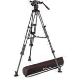  Bộ chân máy Manfrotto Nitrotech 608 Fluid Video Head and Carbon Fiber Twin Leg Tripod with Middle Spreader 