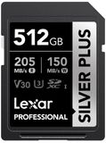  Thẻ nhớ Lexar 512GB Professional SILVER PLUS UHS-I SDXC Card V30 