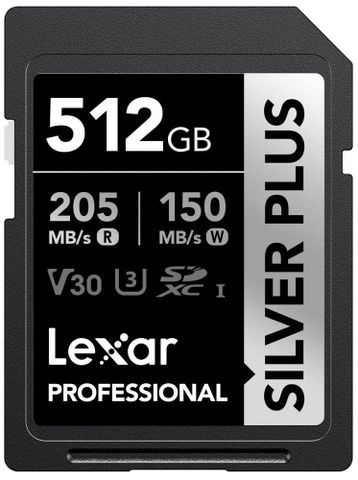  Thẻ nhớ Lexar 512GB Professional SILVER PLUS UHS-I SDXC Card V30 