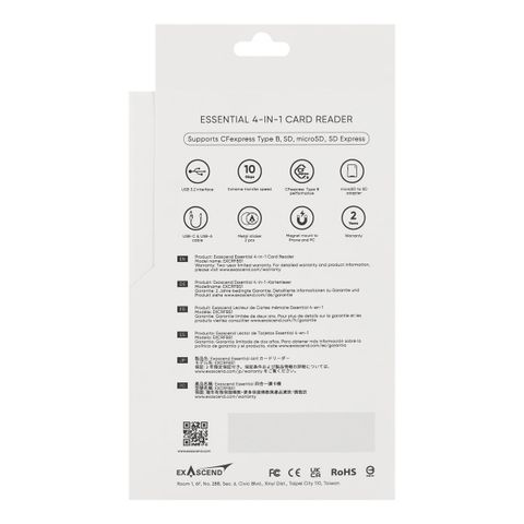  Thiết bị đọc thẻ nhớ 4 trong 1 magnetic hiệu Exascend 