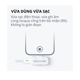 Bộ Micro không dây Hollyland Lark A1 Combo (USB-C RX, Lightning RX, hộp sạc) màu Ivory White