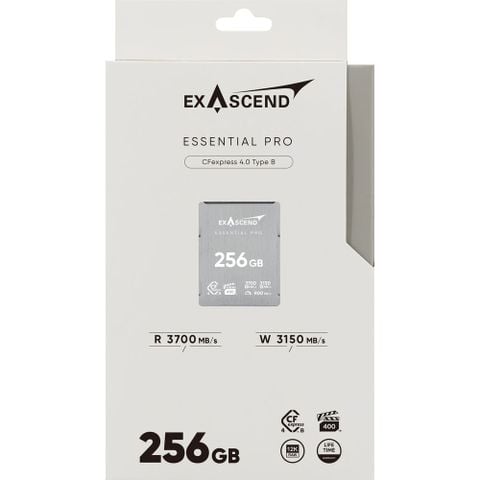  Thẻ nhớ CFexpress (Type B) - Essential Pro (Gen 4) - 256GB hiệu Exascend, model: EXPC4EB256GB 