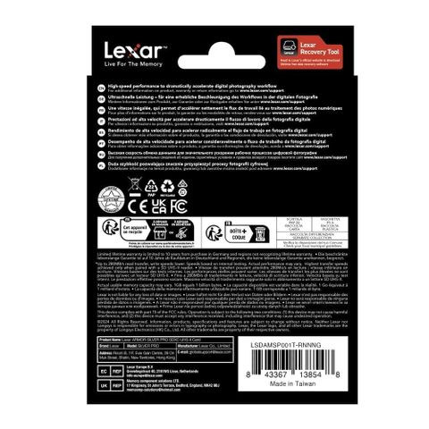  Thẻ nhớ Lexar Armor Silver Pro SDXC UHS-II V60 512GB 
