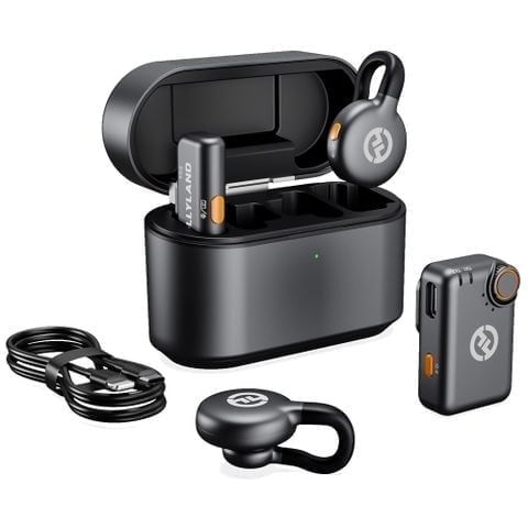  Bộ Micro không dây Hollyland LARK M2S Duo (USB-C RX) màu Space Gray 