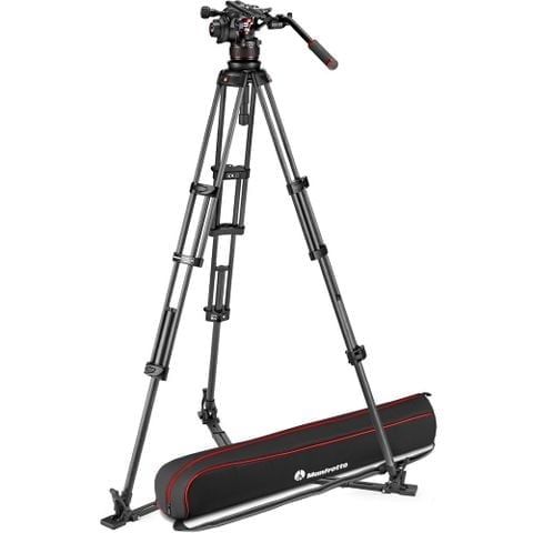  Bộ chân máy Manfrotto Nitrotech 612 Fluid Video Head and Carbon Fiber Twin Leg Tripod with Middle Spreader 