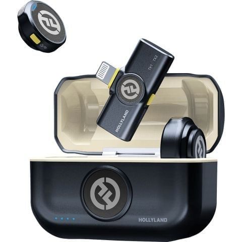  Bộ Micro không dây Hollyland Lark M2 Combo Duo (Camera RX, USB-C RX, Lightning RX) màu Shine Charcoal 