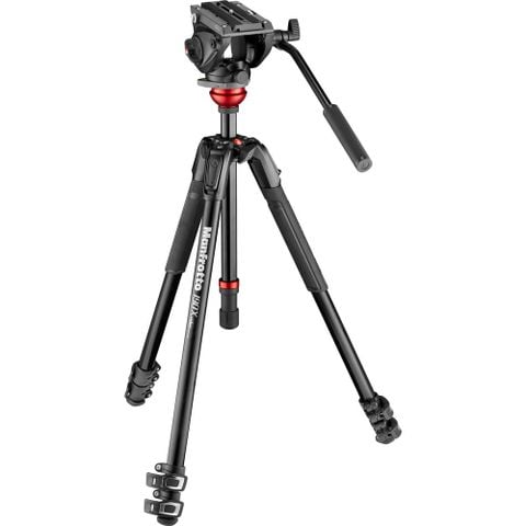  Bộ chân máy quay Manfrotto 500 Fluid Video Head & 190X Video Aluminum Tripod (Leveling Column) 