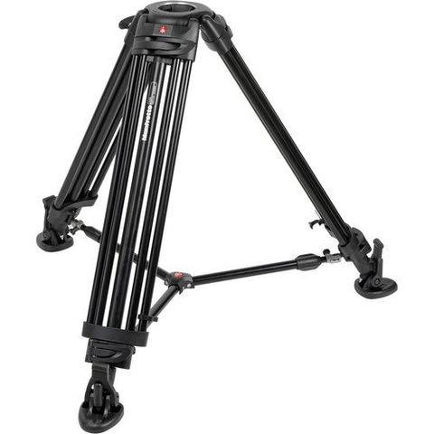  Bộ chân máy ảnh Manfrotto MVH502A Fluid Head & 546B Aluminium Tripod  Black (Sliding Plate) 