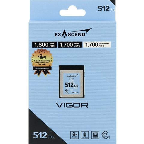  Thẻ nhớ Exascend 512GB Vigor CFexpress Type B 