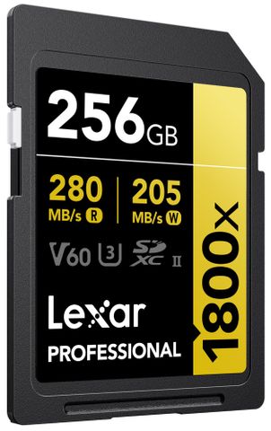  Thẻ nhớ Lexar 256GB Professional 1800x UHS-II SDXC Card V60 