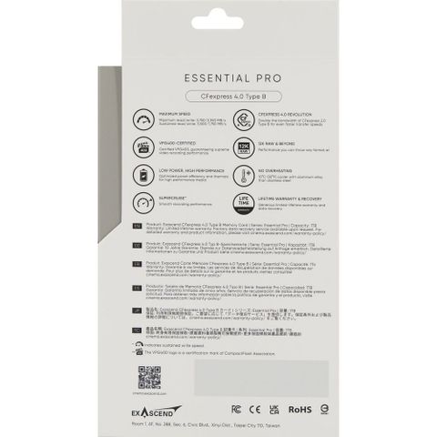  Thẻ nhớ CFexpress (Type B) - Element Pro (Gen 4) - 2TB hiệu Exascend, model: EXPC4SB002TB 