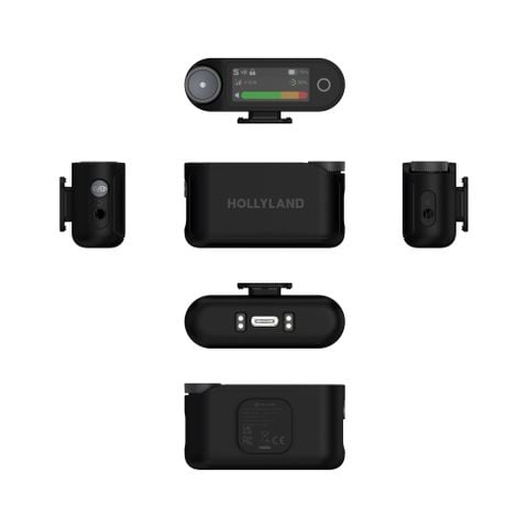  Bộ Micro không dây Hollyland Lark MAX 2 Ultimate Combo (OWS Monitor Earphone, Camera RX, USB-C RX) màu Space Gray 