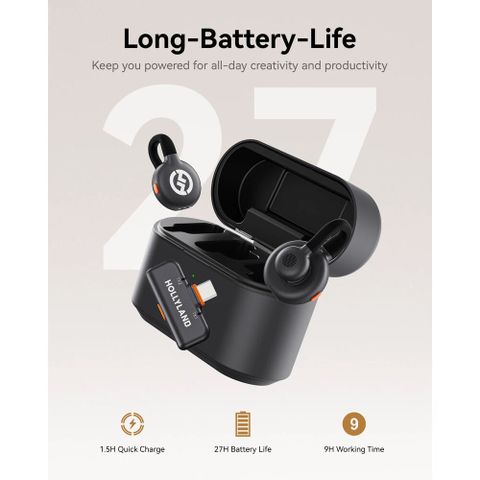  Bộ Micro không dây Hollyland LARK M2S (USB-C Plug) Space Gray 