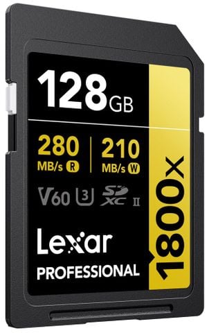  Thẻ nhớ Lexar 128GB Professional 1800x UHS-II SDXC Card V60 
