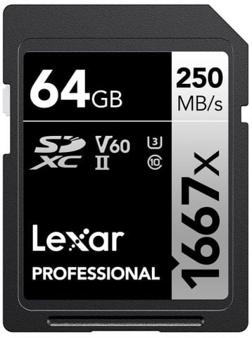 Thẻ nhớ Lexar Professional 1667x SDXC UHS-II V60 64GB