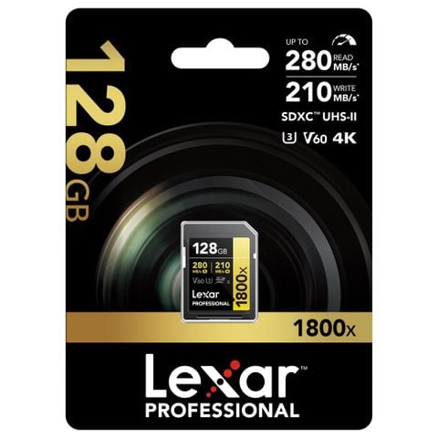  Thẻ nhớ Lexar 128GB Professional 1800x UHS-II SDXC Card V60 