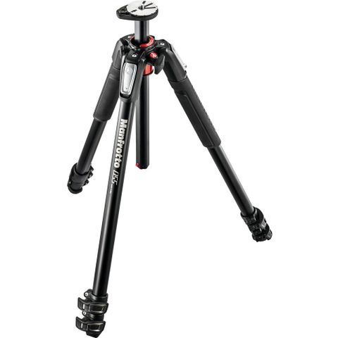  Bộ chân máy ảnh Manfrotto 055 Aluminium 3-Sections Tripod & Kit Ball Head Q2 Black (200PL plate) 