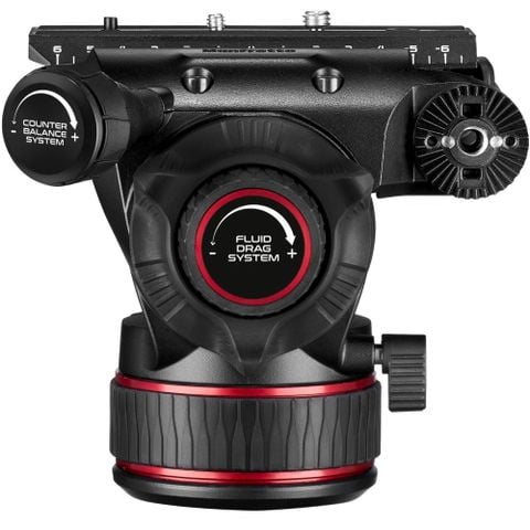  Bộ chân máy Manfrotto Nitrotech 608 Fluid Video Head and Aluminum Twin Leg Tripod with Ground Spreader 