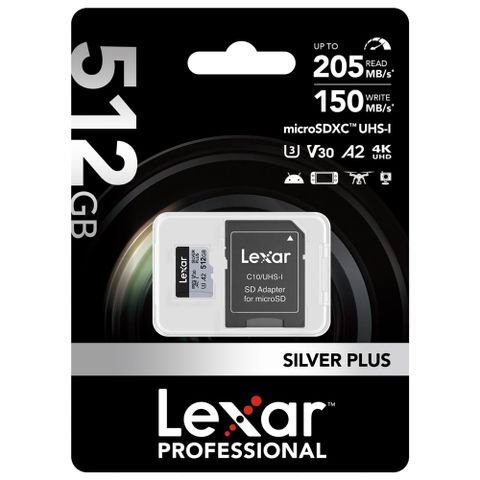  Thẻ nhớ Lexar 512GB Professional Silver Plus UHS-I Micro SD 