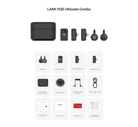  Bộ Micro không dây Hollyland LARK M2S Ultimate Combo Space Gray 