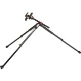  Bộ chân máy ảnh Manfrotto 055 Aluminium 3-Sections Tripod & 3-Way head Black 