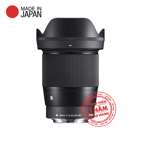  Ống kính Sigma 16mm F1.4 DC DN Contemporary ngàm Sony E/ Micro for thirds/ Fujifilm X/ Canon RF/ EF-M/ Nikon Z 