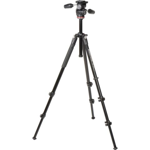  Bộ chân máy ảnh Manfrotto 290 Xtra Aluminium 3-Sections Tripod &  MH804 3-Way Head Black 