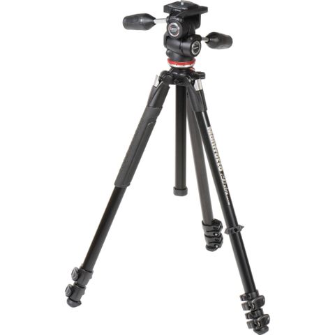  Bộ chân máy ảnh Manfrotto 290 Xtra Aluminium 3-Sections Tripod &  MH804 3-Way Head Black 