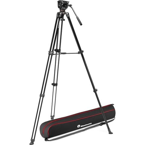  Bộ chân máy quay Manfrotto 500X Fluid Head with Aluminum Tripod Kit 