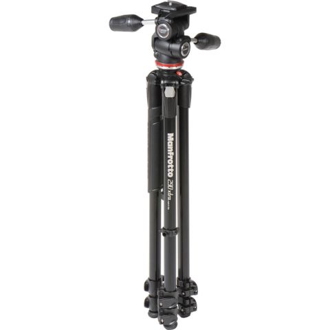  Bộ chân máy ảnh Manfrotto 290 Xtra Aluminium 3-Sections Tripod &  MH804 3-Way Head Black 