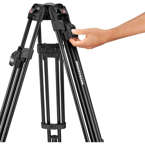 Bộ chân máy Manfrotto 608 Nitrotech Fluid Head with 645 FAST Twin Aluminum Tripod System and Bag 