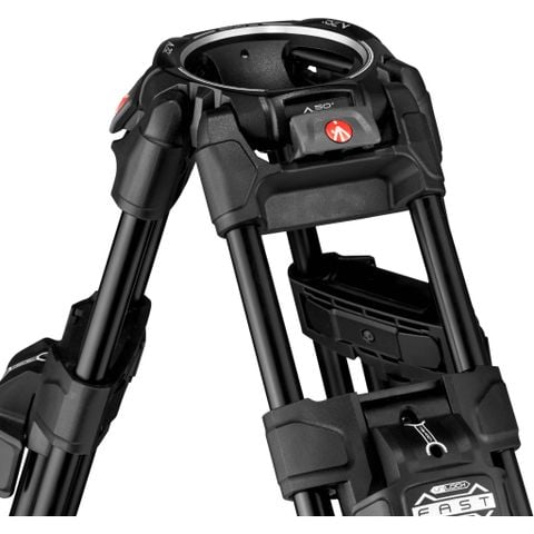  Bộ chân máy Manfrotto 608 Nitrotech Fluid Head with 645 FAST Twin Aluminum Tripod System and Bag 