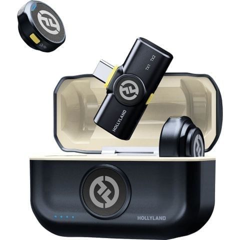  Bộ Micro không dây Hollyland Lark M2 (USB-C RX) Duo Lavalier màu Shine Charcoal 