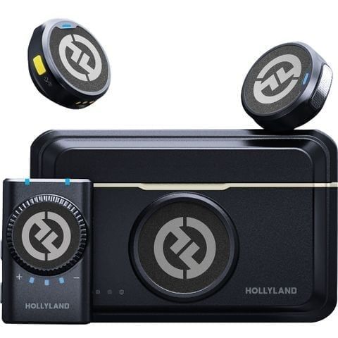  Bộ Micro không dây Hollyland Lark M2 (USB-C RX) Duo Lavalier màu Shine Charcoal 