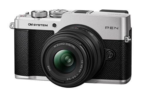 Bộ máy ảnh OM SYSTEM PEN Mirrorless Camera kèm ống kính M.Zuiko Digital 14-42mm F3.5-5.6 III (Silver)