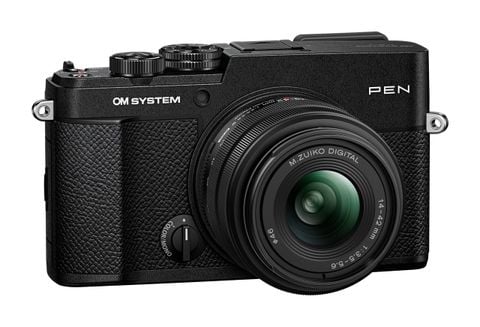 Bộ máy ảnh OM SYSTEM PEN Mirrorless Camera kèm ống kính M.Zuiko Digital 14-42mm F3.5-5.6 III (Black)