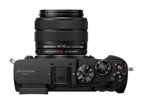 Bộ máy ảnh OM SYSTEM PEN Mirrorless Camera kèm ống kính M.Zuiko Digital 14-42mm F3.5-5.6 III (Black)