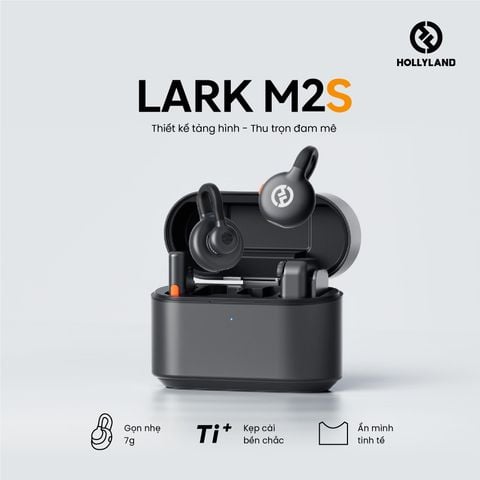 Bộ Micro không dây Hollyland Lark M2S Ultimate Combo (Camera RX, USB-C RX, Lightning RX) màu Space Gray