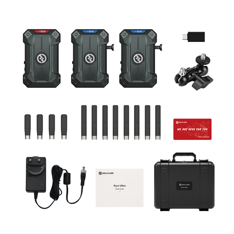 Hệ thống truyền video không dây Hollyland Pyro Ultra 4K HDMI/SDI Wireless Video Transmission System với bộ thu kép (1TX & 2RX)