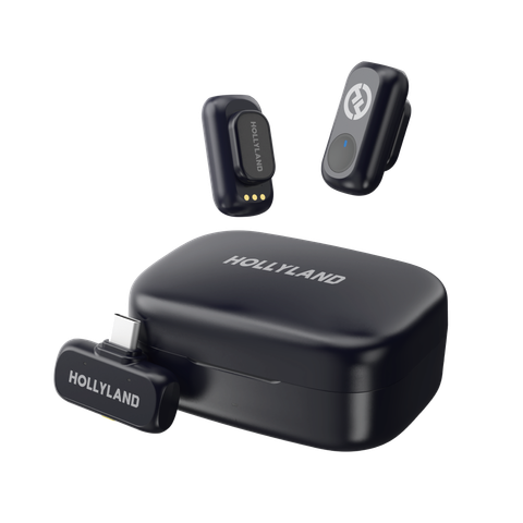  Bộ Micro không dây Hollyland Lark A1 Duo (USB-C RX, hộp sạc) màu Space Gray 