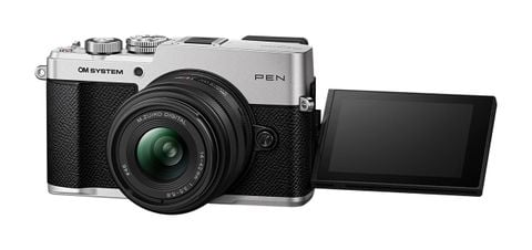 Bộ máy ảnh OM SYSTEM PEN Mirrorless Camera kèm ống kính M.Zuiko Digital 14-42mm F3.5-5.6 III (Silver)