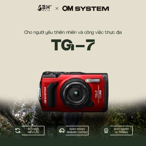 Máy ảnh OM SYSTEM Tough TG-7 (Red)