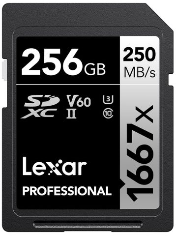 Thẻ nhớ Lexar 256GB Professional 1667x UHS-II SDXC Card V60 