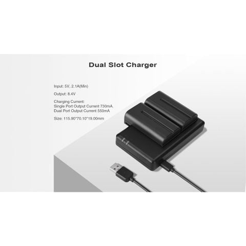  Bộ sạc pin đôi Hollyland Dual-Slot Charger 