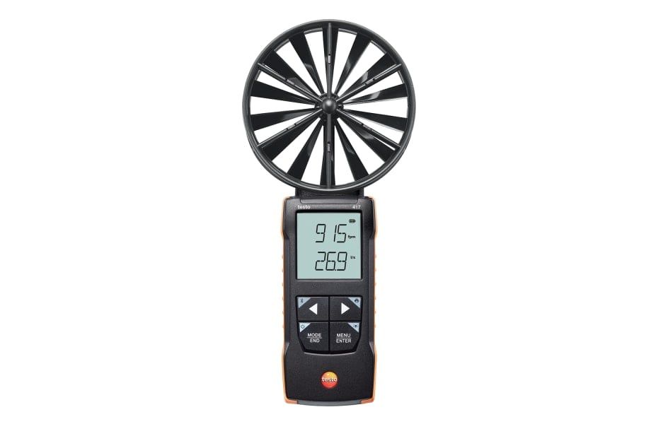 testo 417 - Máy đo vận tốc gió dạng cánh quạt 100 mm - Kết nối App 