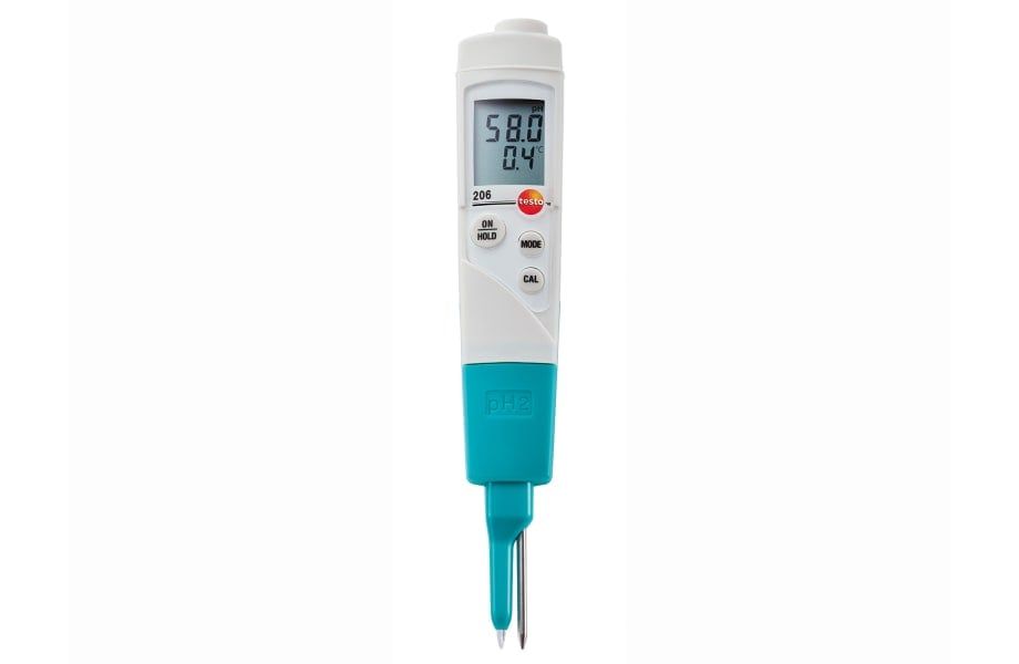  Thiết bị đo pH/nhiệt độ sản phẩm bán rắn - testo 206-pH2 starter set 