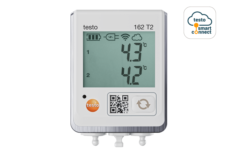  testo 162 T2 - Máy đo ghi dữ liệu online với 2 kết nối đầu dò nhiệt độ NTC 
